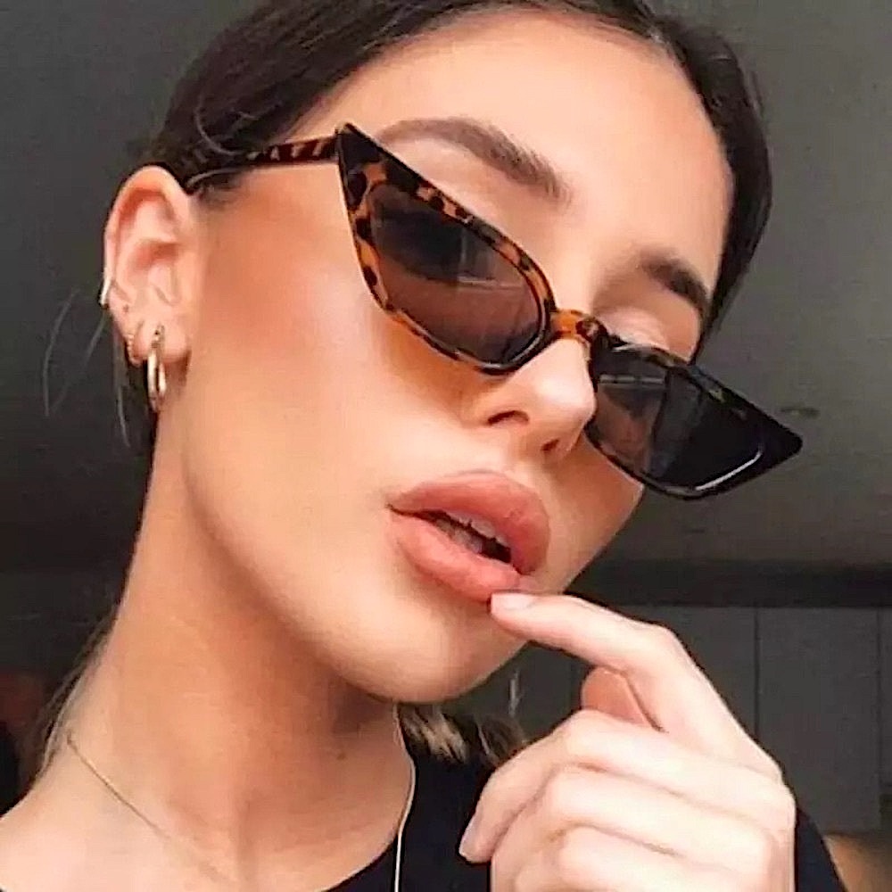 🤎🐆 Leopard Cat Eye Sunglasses in Brown 🐆🤎 EUC - Picture 13 of 14